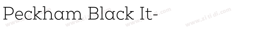Peckham Black It字体转换